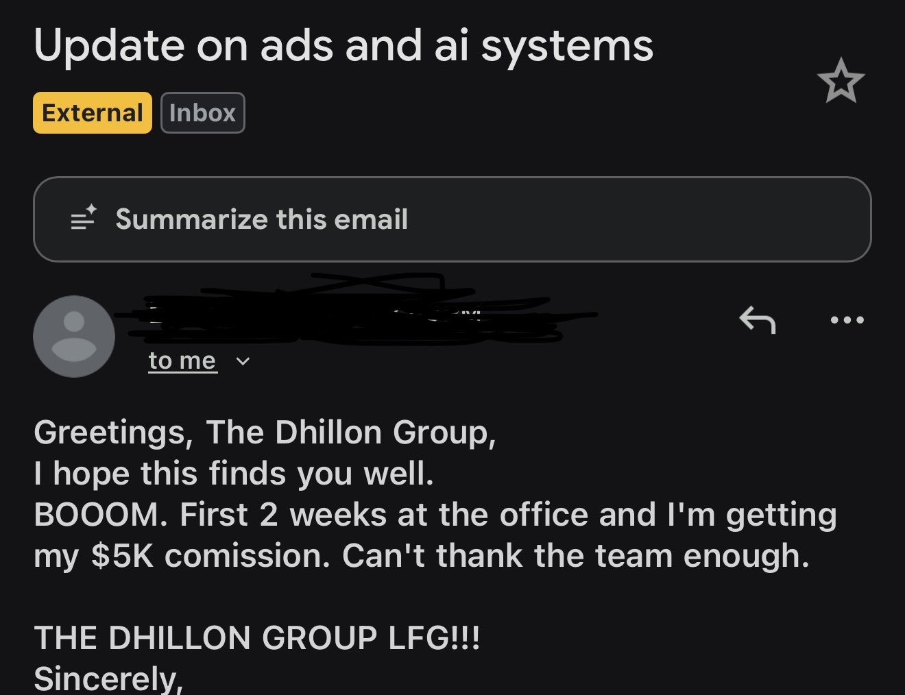 Client testimonial — calendar booked with retirees