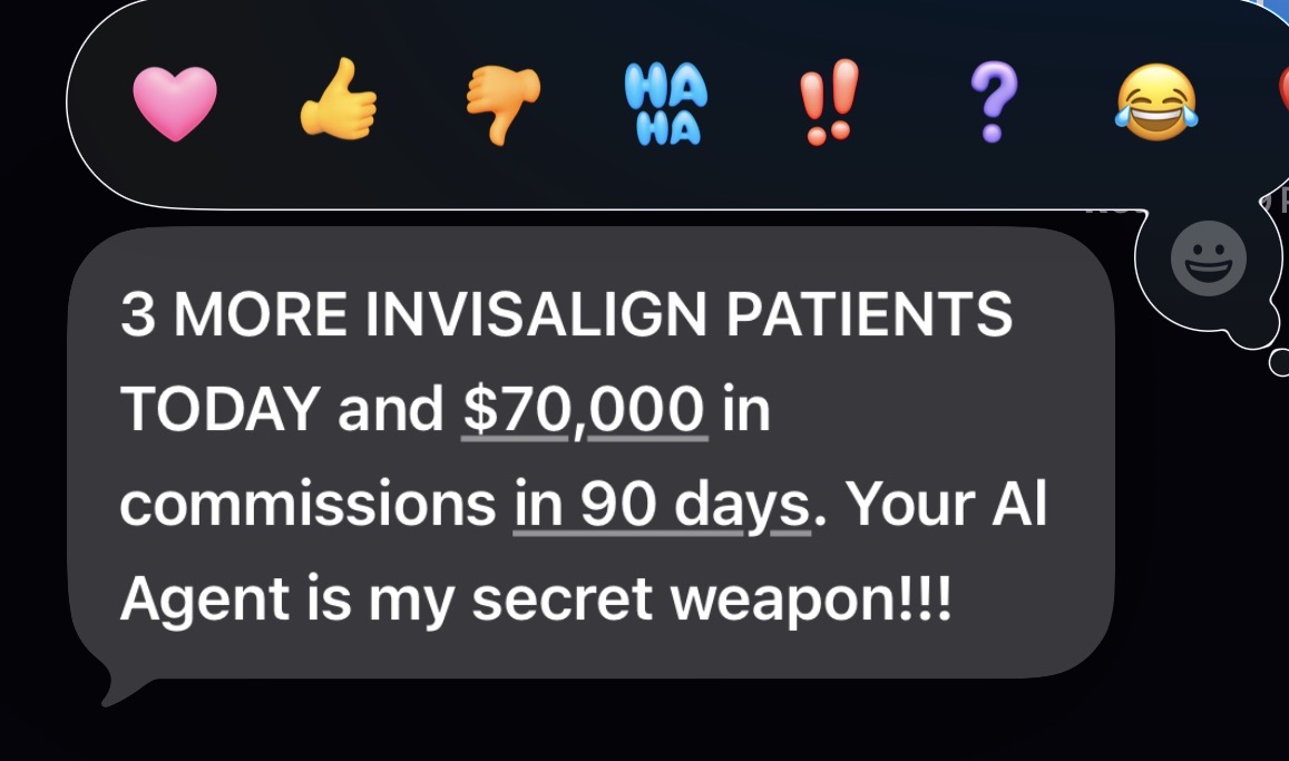 Client testimonial — system results from agent